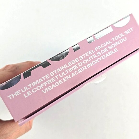 SACHEU Beauty The Ultimate Stainless Steel Facial 2 Pc Tool Set Travel Pouches - Picture 4 of 16